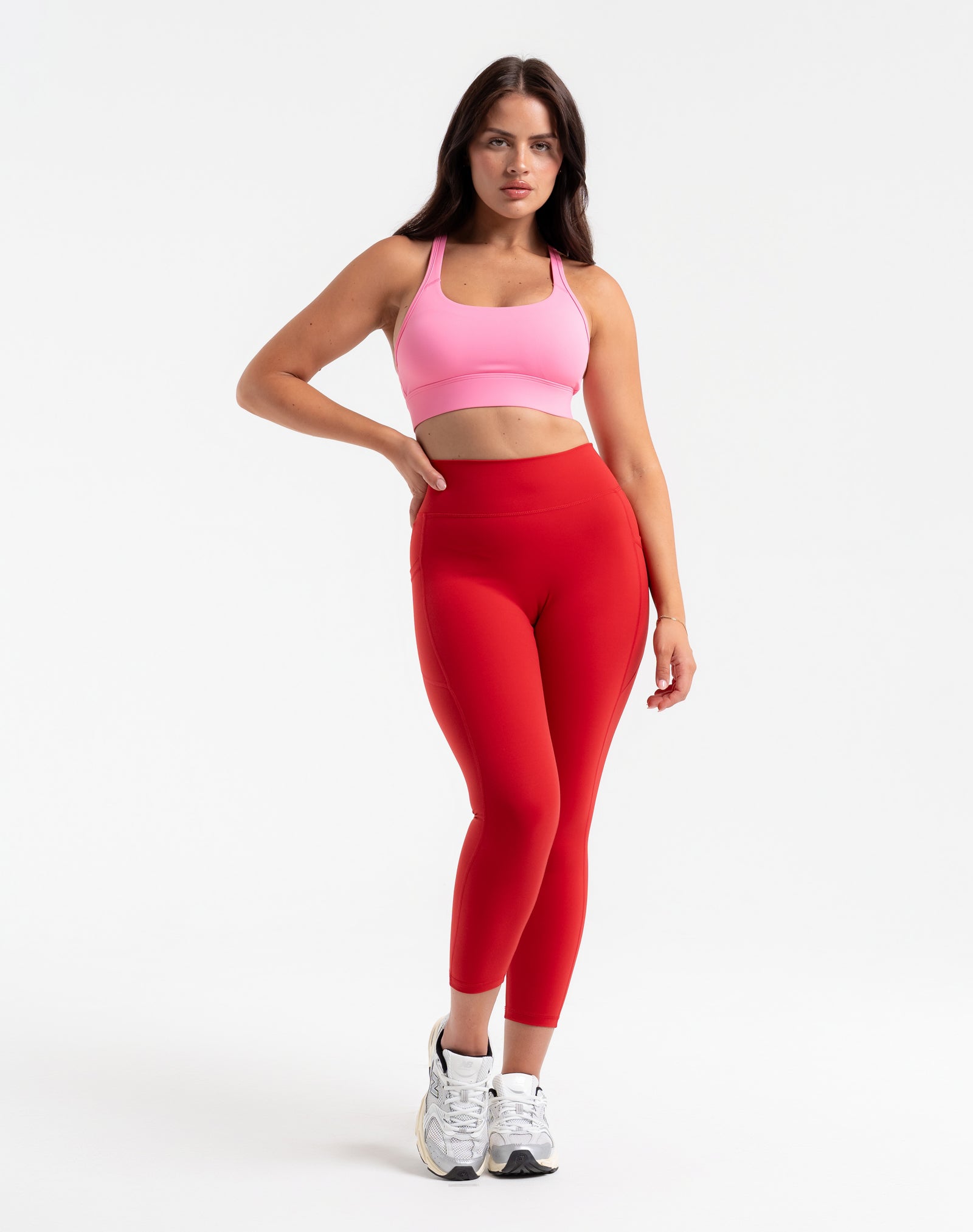 Ascend Pocket Leggings 23" - Scarlet Red