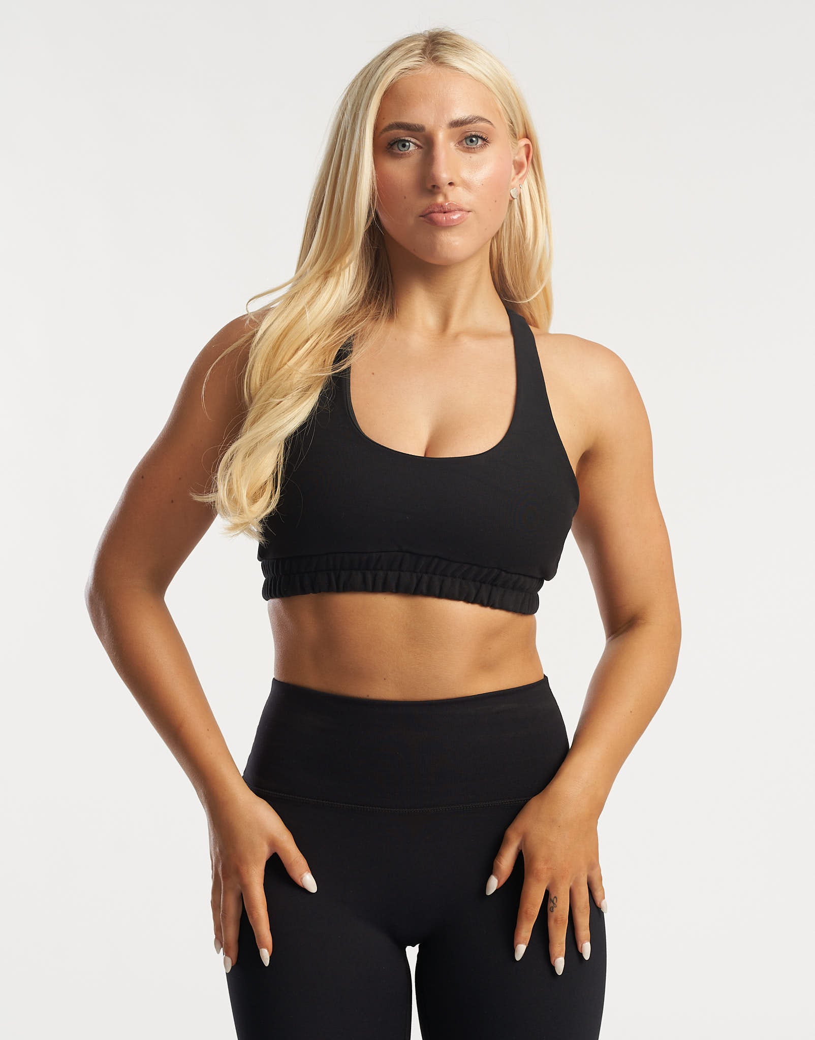 Tennis Sweat Sports Bra - Black