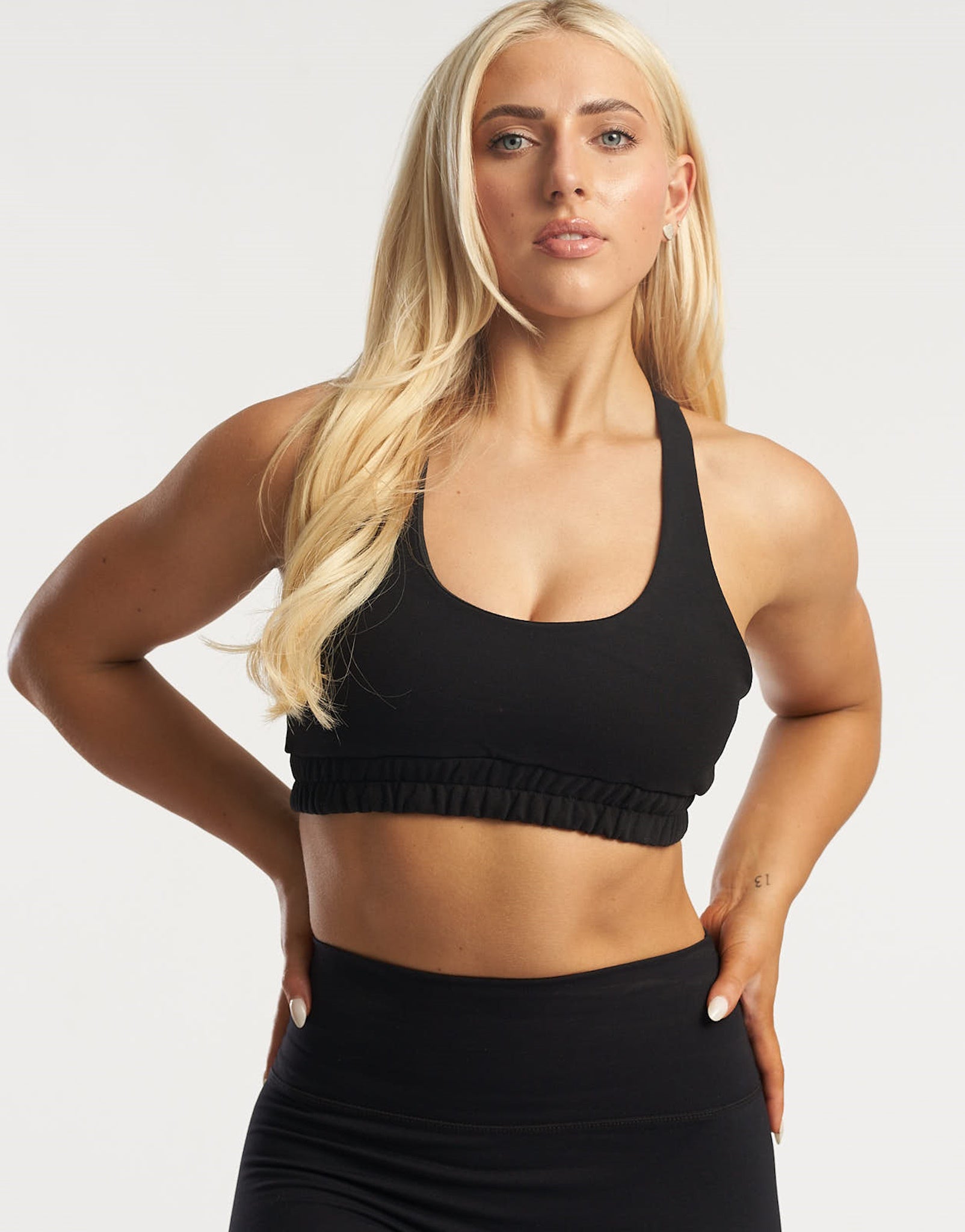 Tennis Sweat Sports Bra - Black