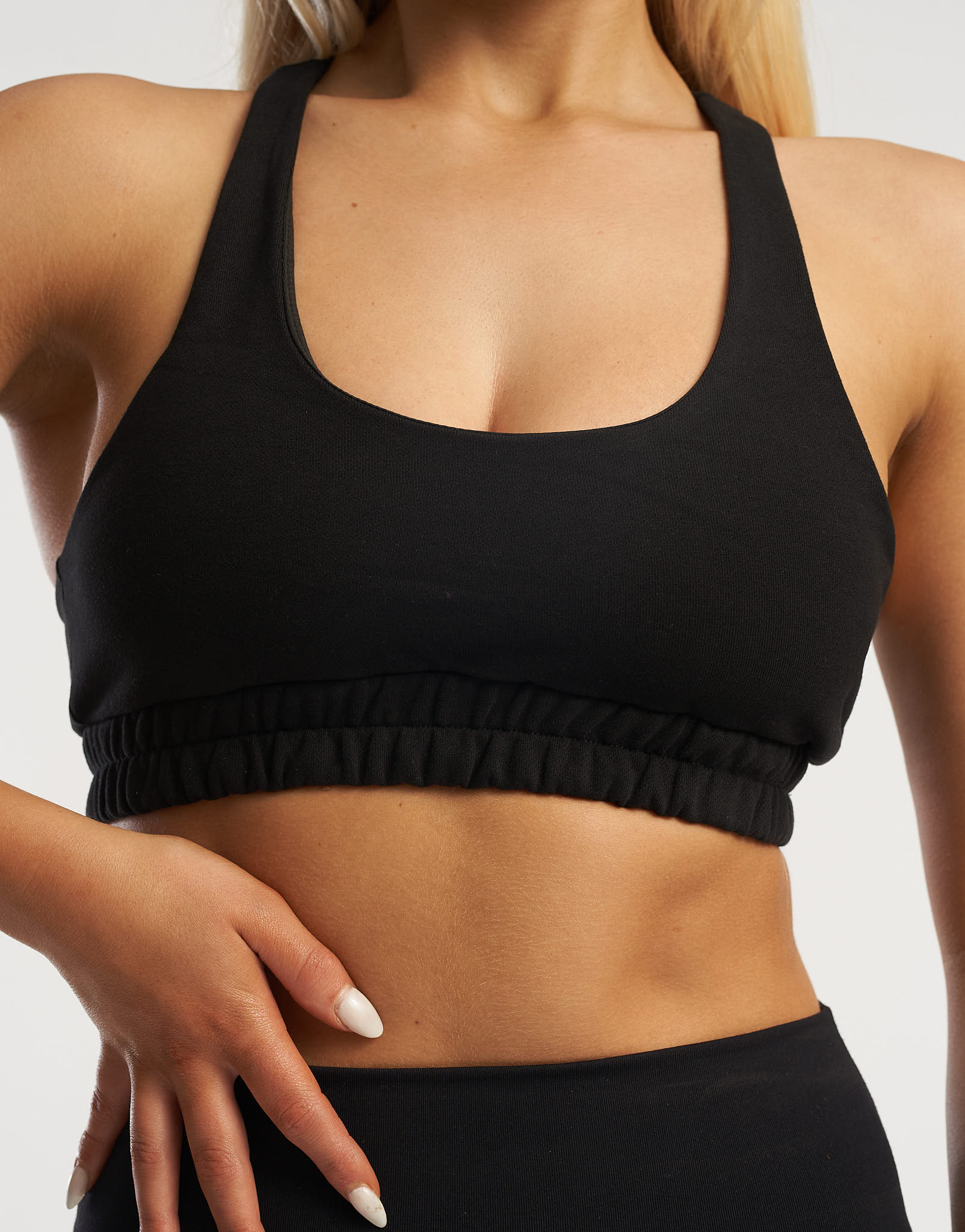 Tennis Sweat Sports Bra - Black