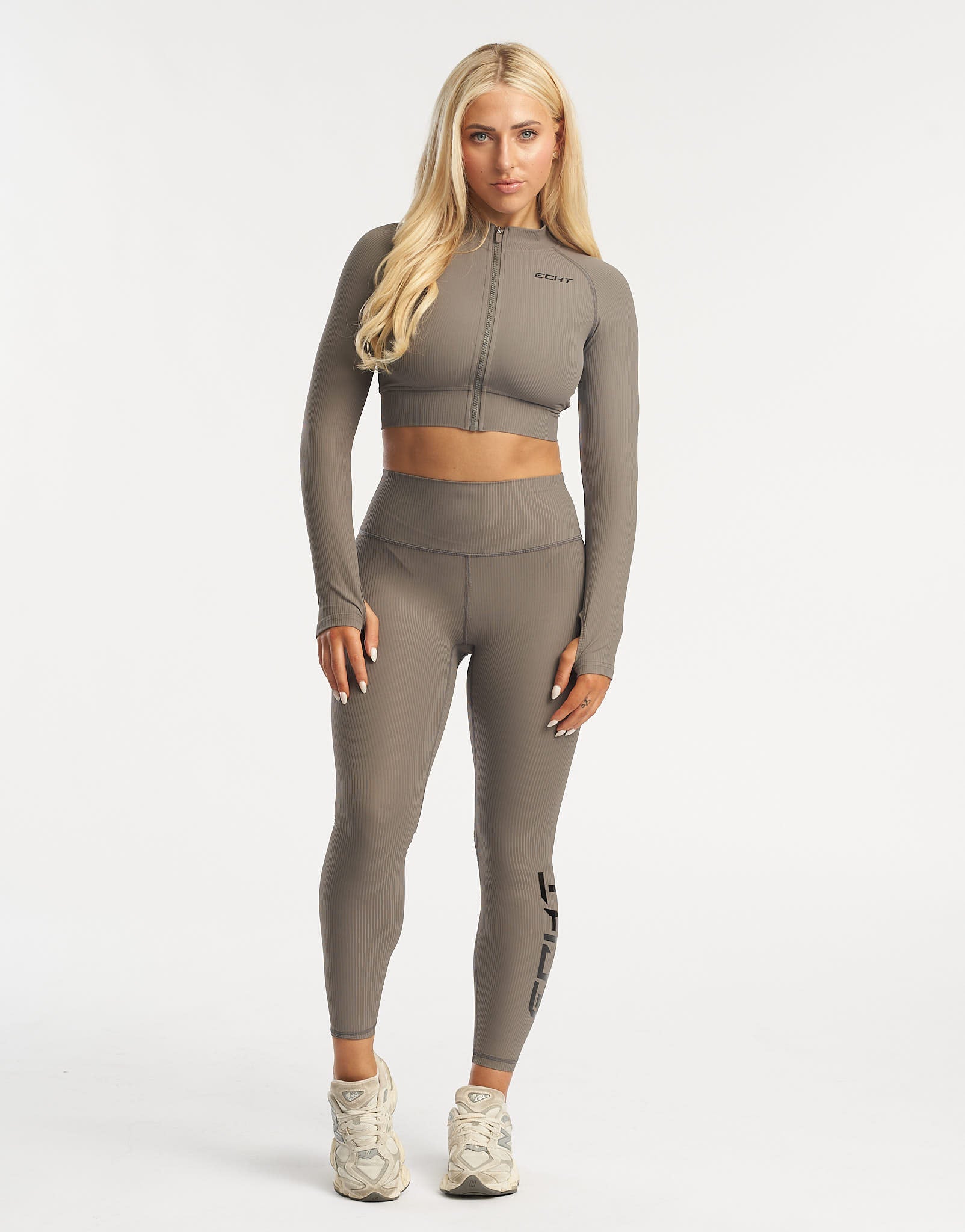 Rise Leggings - Brown Grey