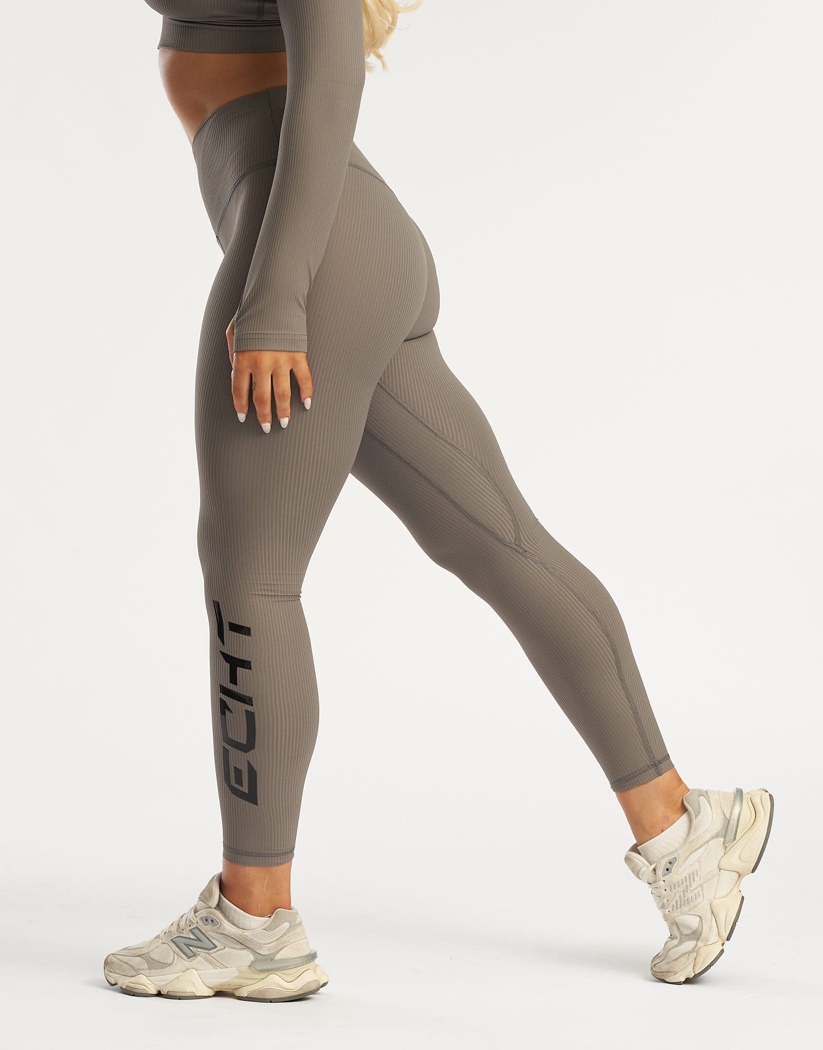 Rise Leggings - Brown Grey