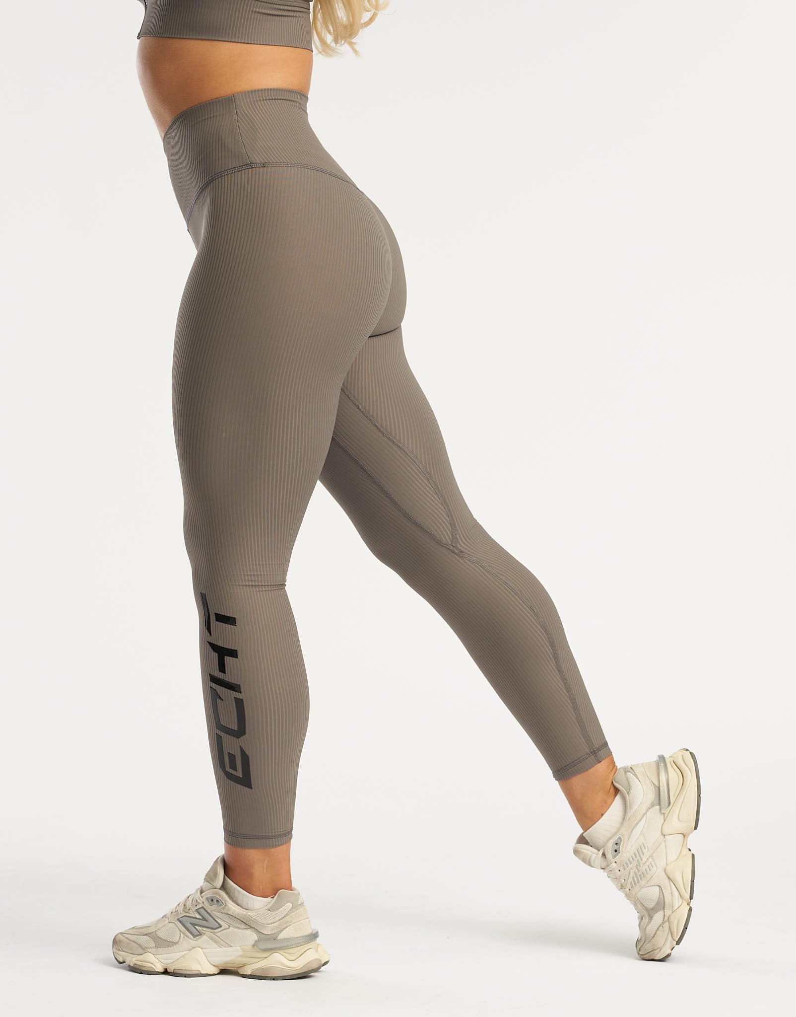 Rise Leggings - Brown Grey