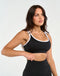 Asymmetric Sports Bra - Black