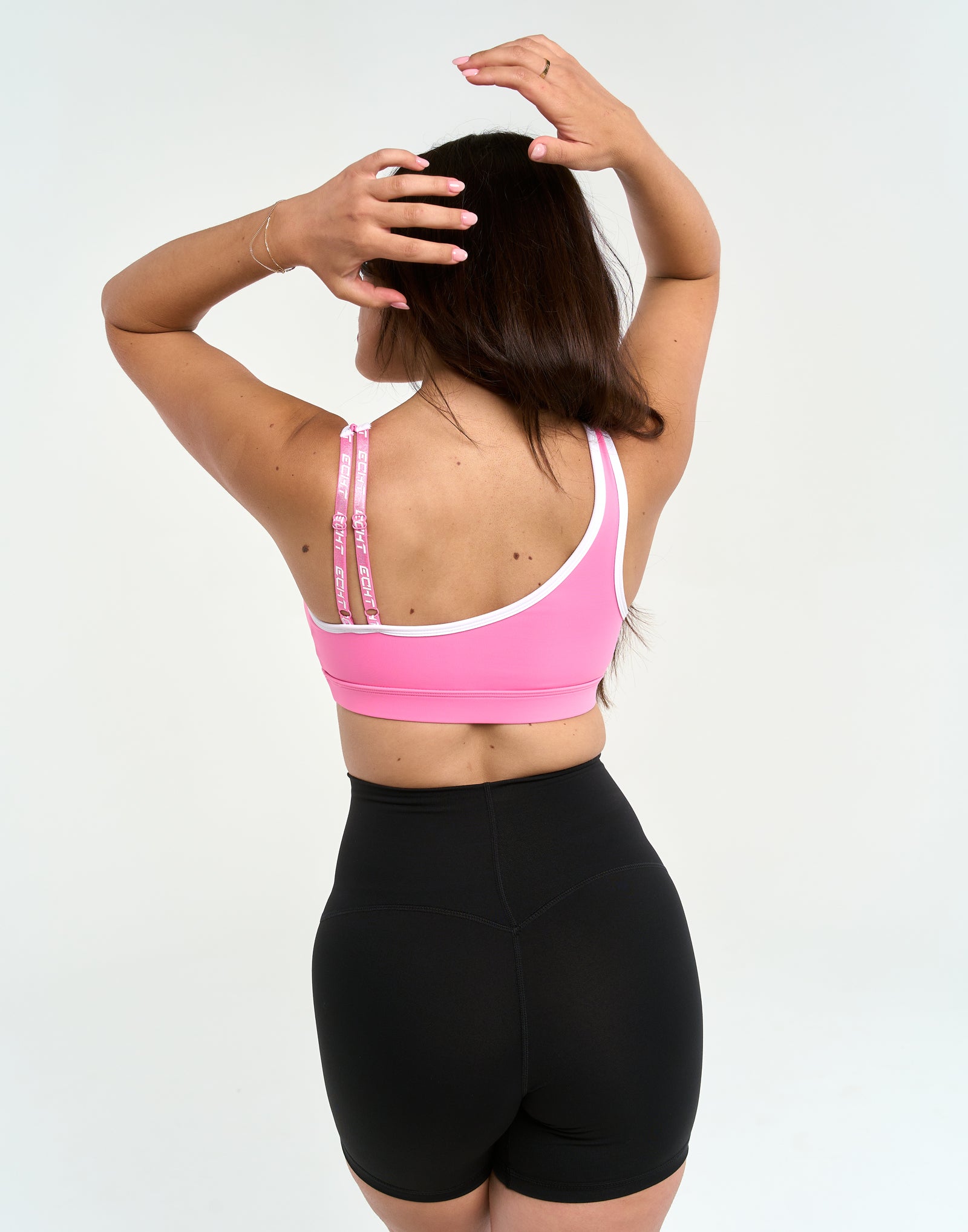 Asymmetric Sports Bra - Pink