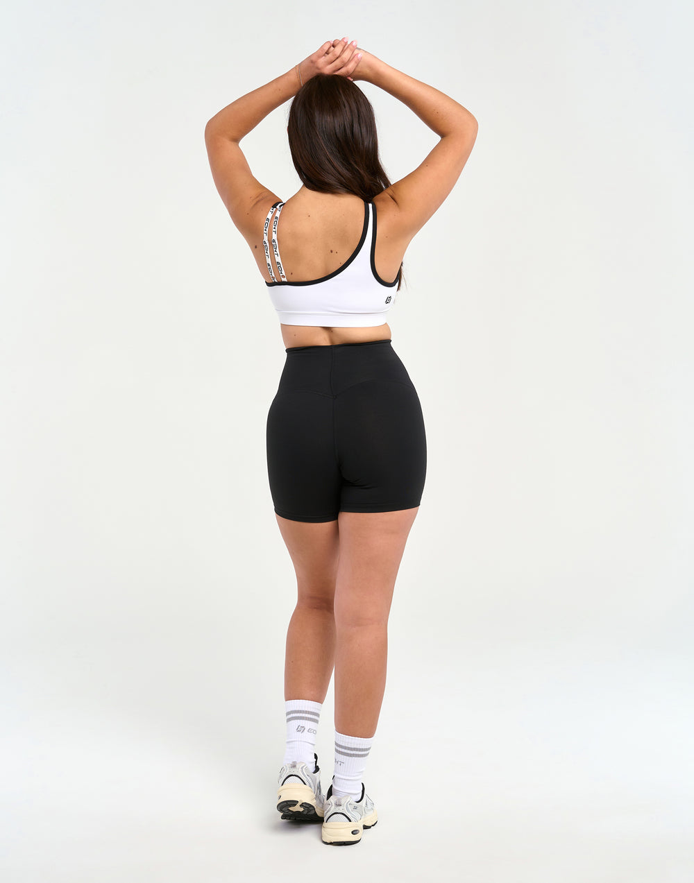 Asymmetric Sports Bra - White