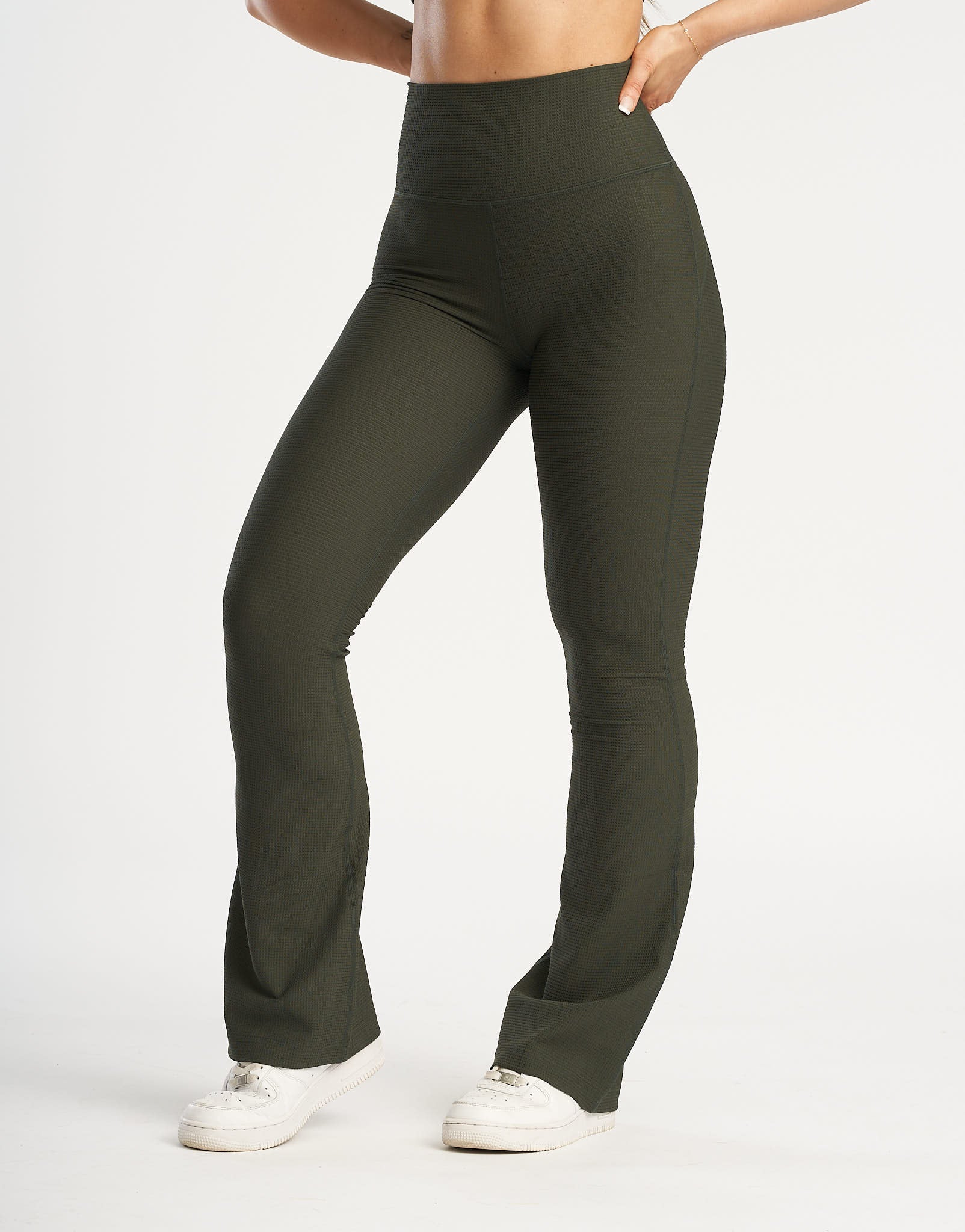 Flare Lounge Leggings - Forest Green