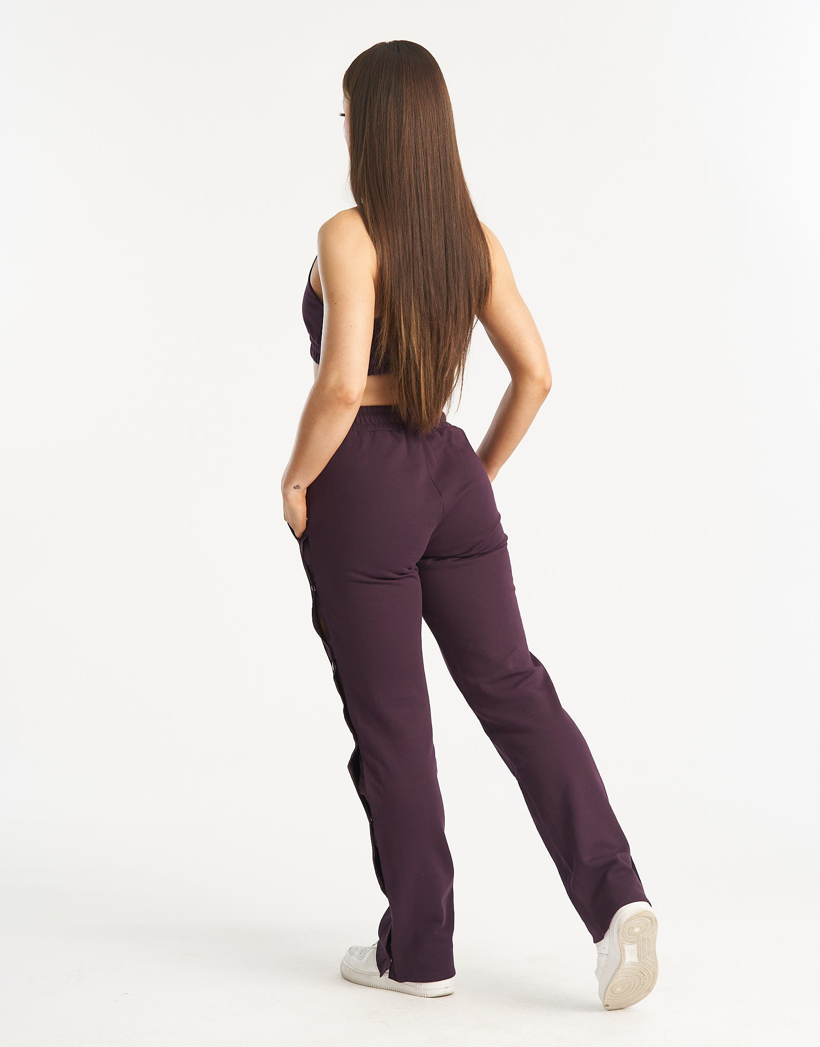 Tennis Button Pants - Purple