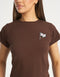 Flag Baby Tee - Fudge Brown