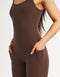 Core Pocket Unitard Flare - Fudge Brown