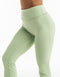 Fold Over Flare Leggings - Sage Green