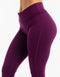 Fold Over Flare Leggings - Purple