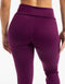 Fold Over Flare Leggings - Purple