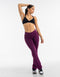 Fold Over Flare Leggings - Purple