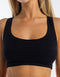 Cropped Ribbed Tank - Black