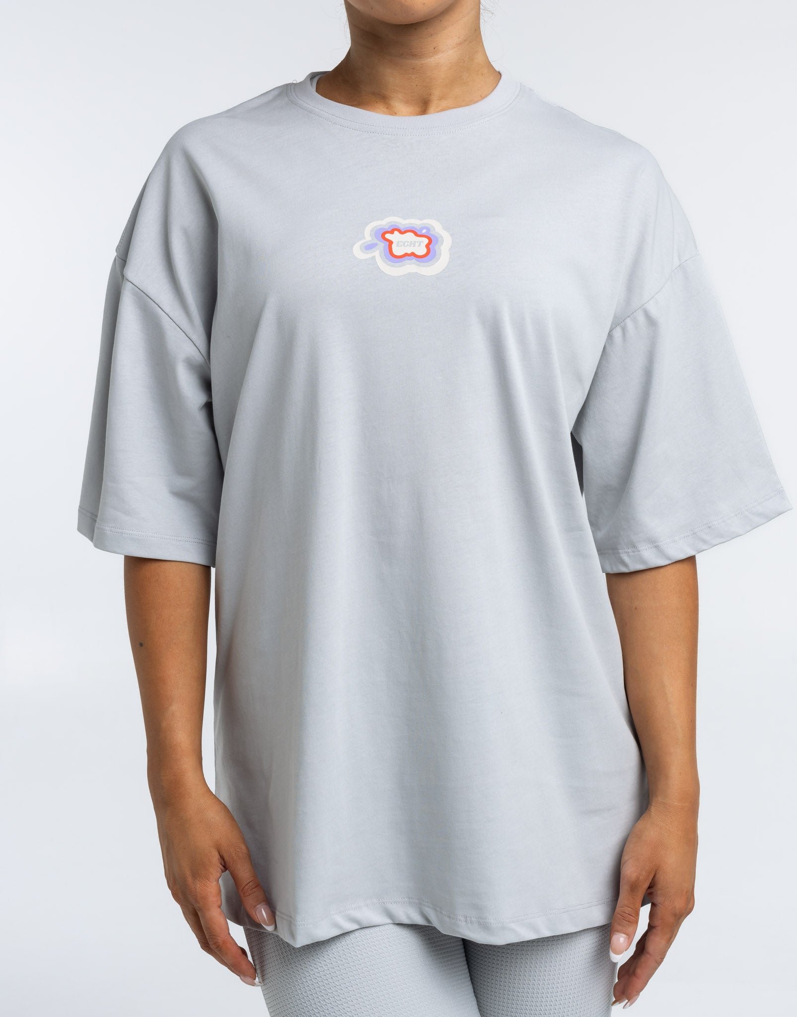 Colour Wave Oversize Tee - Micro Grey