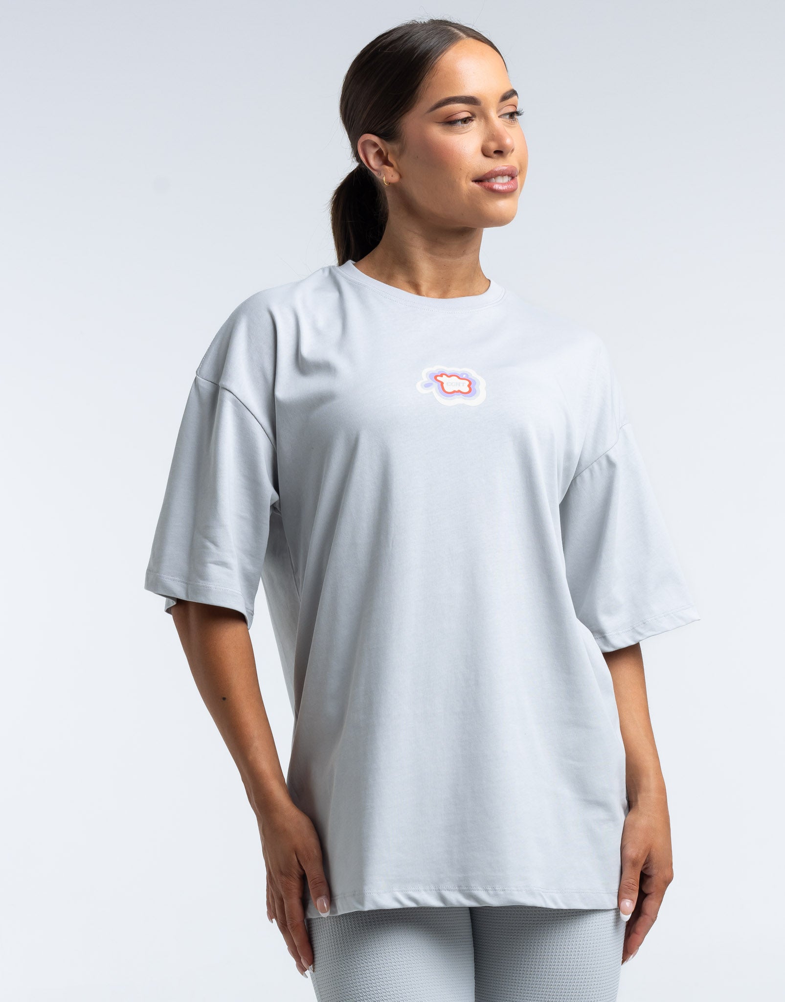 Colour Wave Oversize Tee - Micro Grey