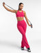 Flare Ribbed Leggings - Bright Pink