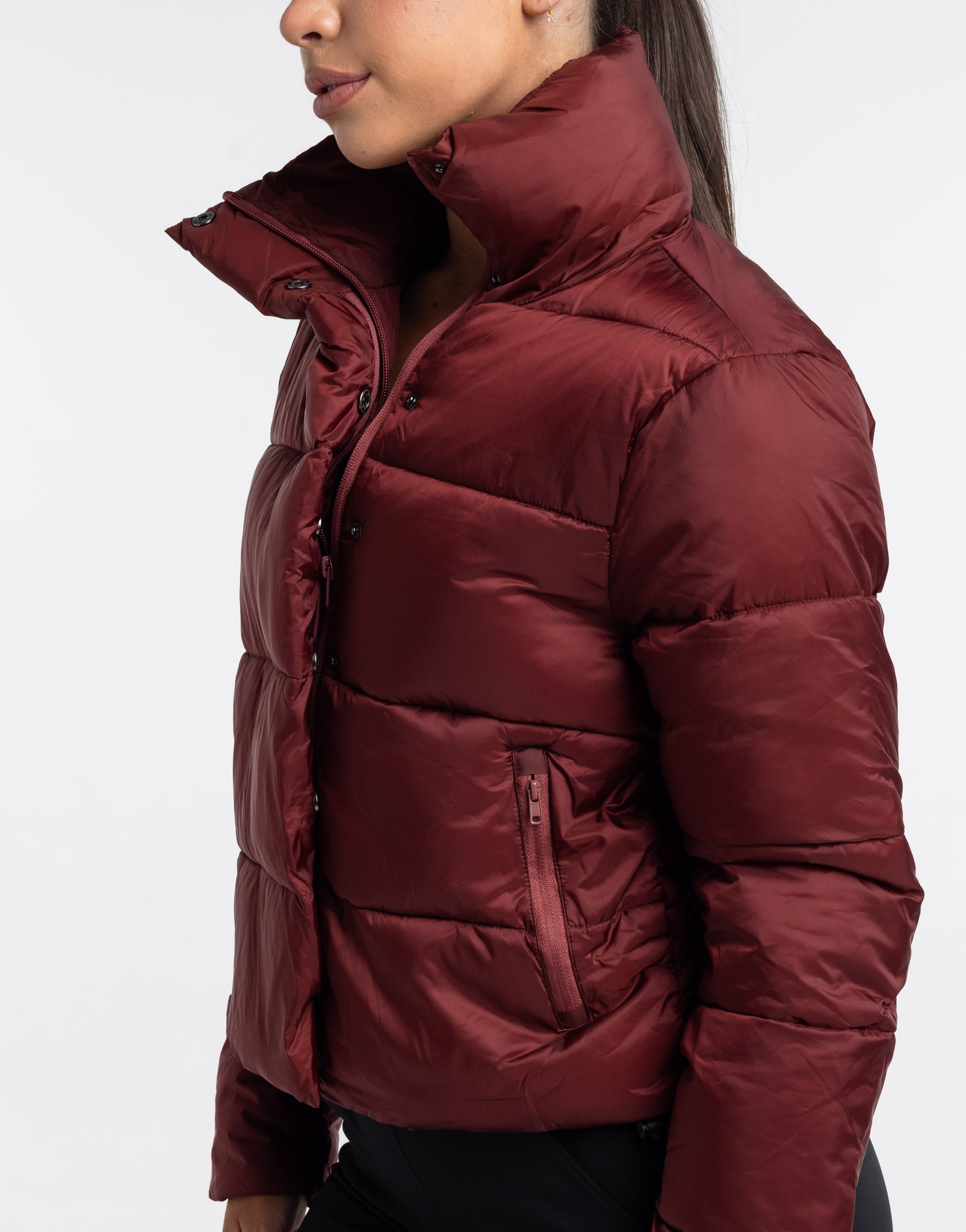 Elevate Puffer Jacket - Burgundy