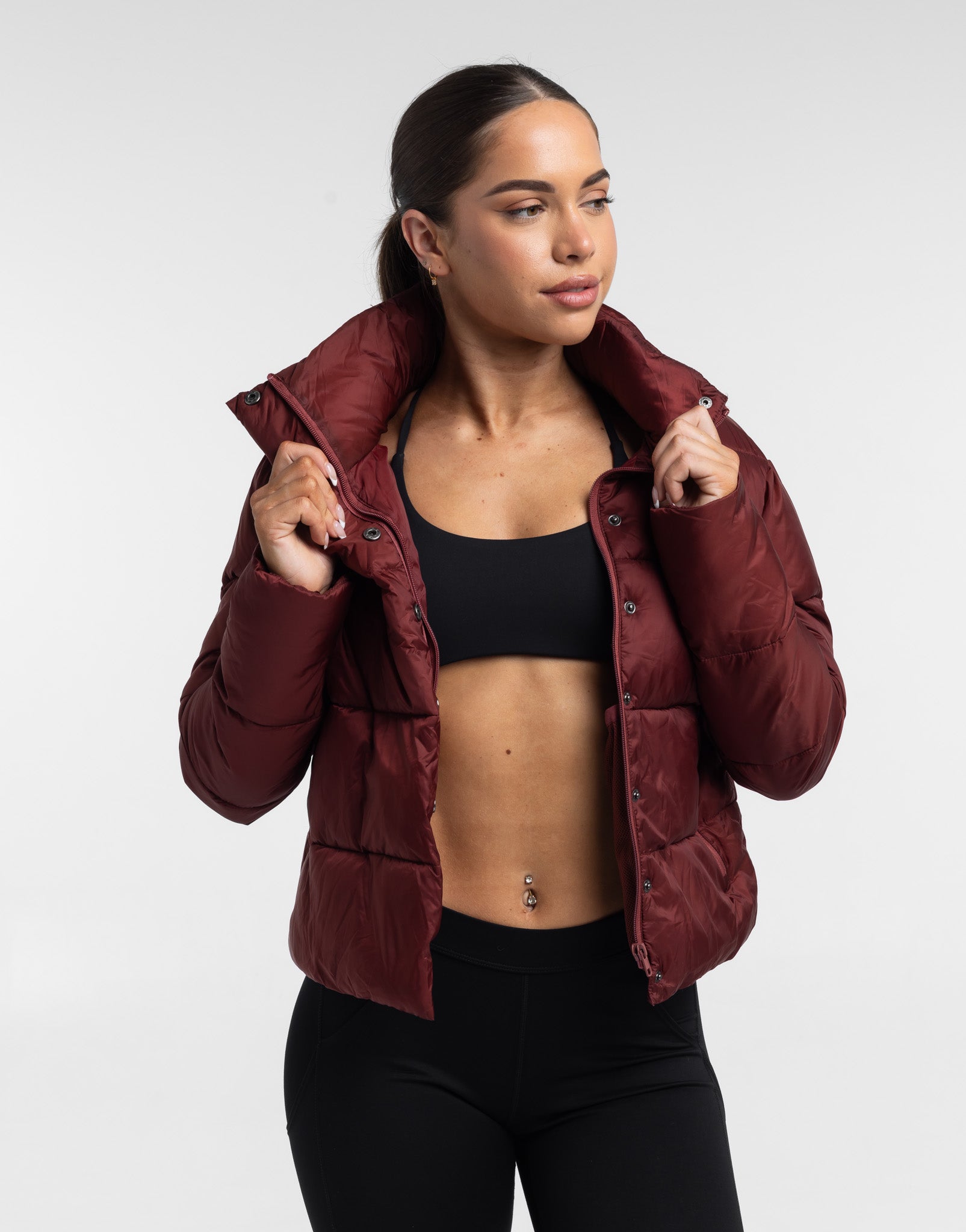 Elevate Puffer Jacket - Burgundy