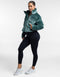 Velour Puffer Jacket - Emerald Green