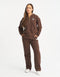 Flag 1/4 Zip Pullover - Fudge Brown