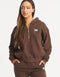 Flag 1/4 Zip Pullover - Fudge Brown