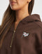 Flag 1/4 Zip Pullover - Fudge Brown