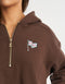 Flag 1/4 Zip Pullover - Fudge Brown