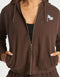 Flag Zip-Up Jacket - Fudge Brown