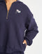 Flag 1/4 Zip Pullover - Eclipse Blue