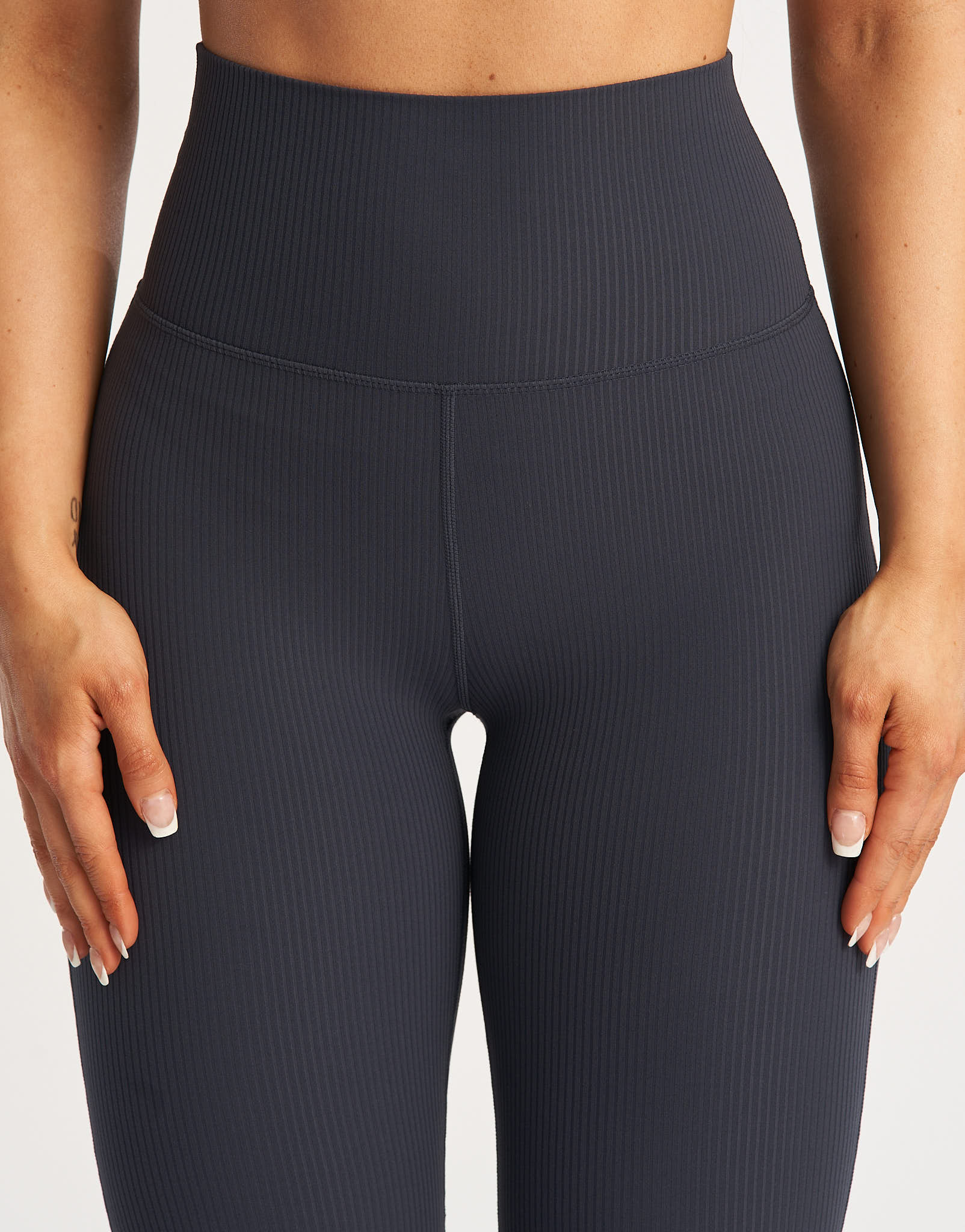 Flare Ribbed Leggings - Midnight Blue