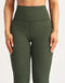 Flare Ribbed Leggings - Forest Green