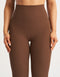 Flare Ribbed Leggings - Chestnut Brown