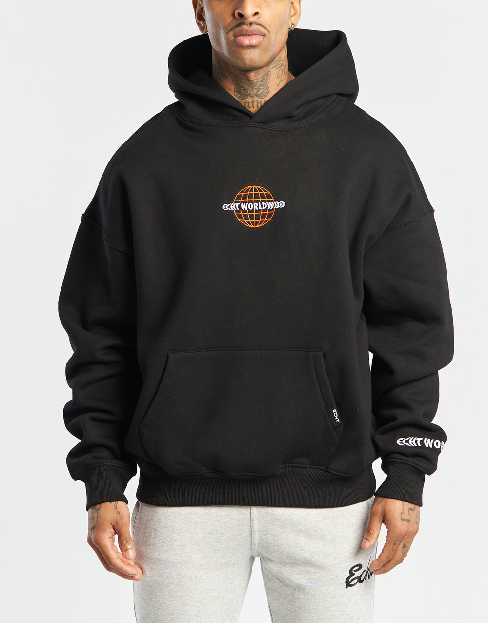 Worldwide Hoodie - Black/Orange