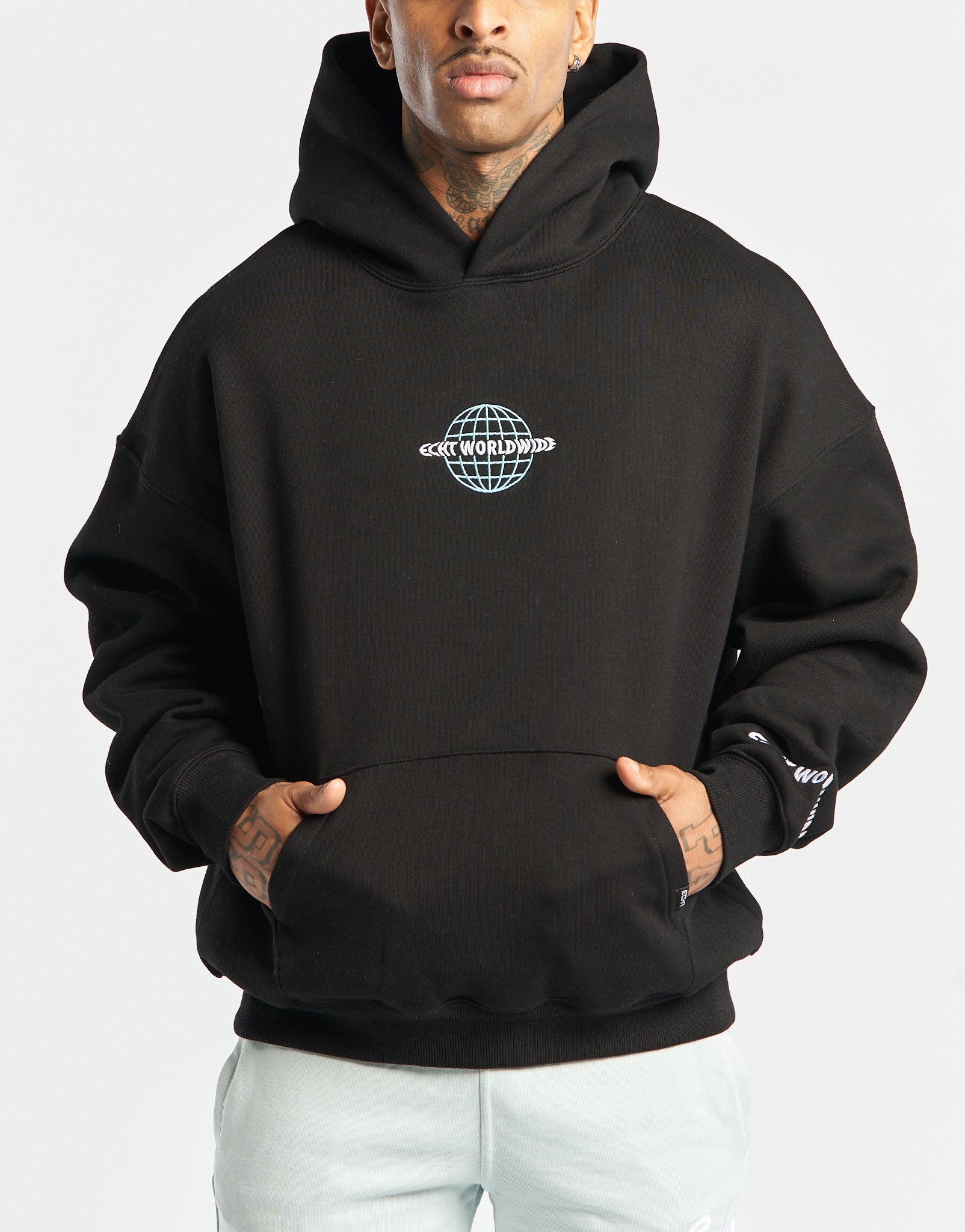 Worldwide Hoodie - Black/Blue