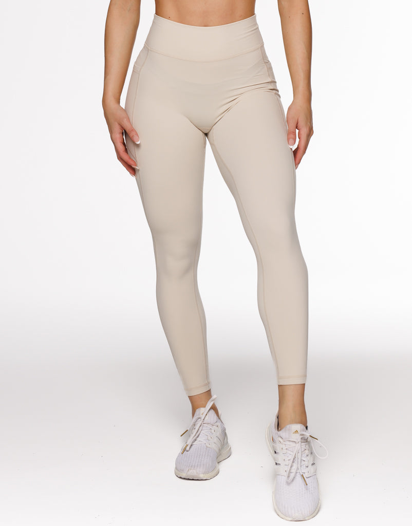 Ascend Pocket Leggings - Oatmeal