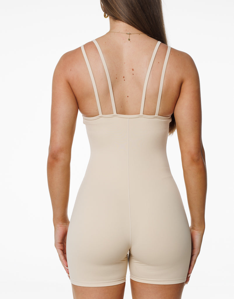 Brush Unitard - Oatmeal