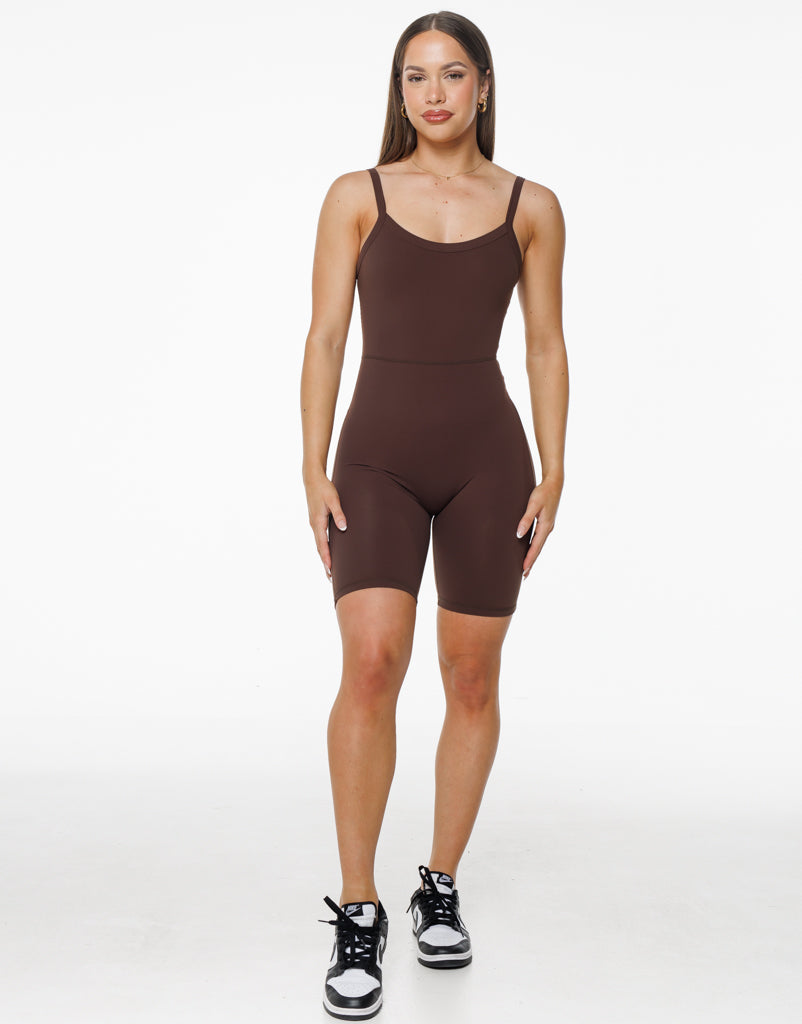 Core Unitard - Fudge Brown