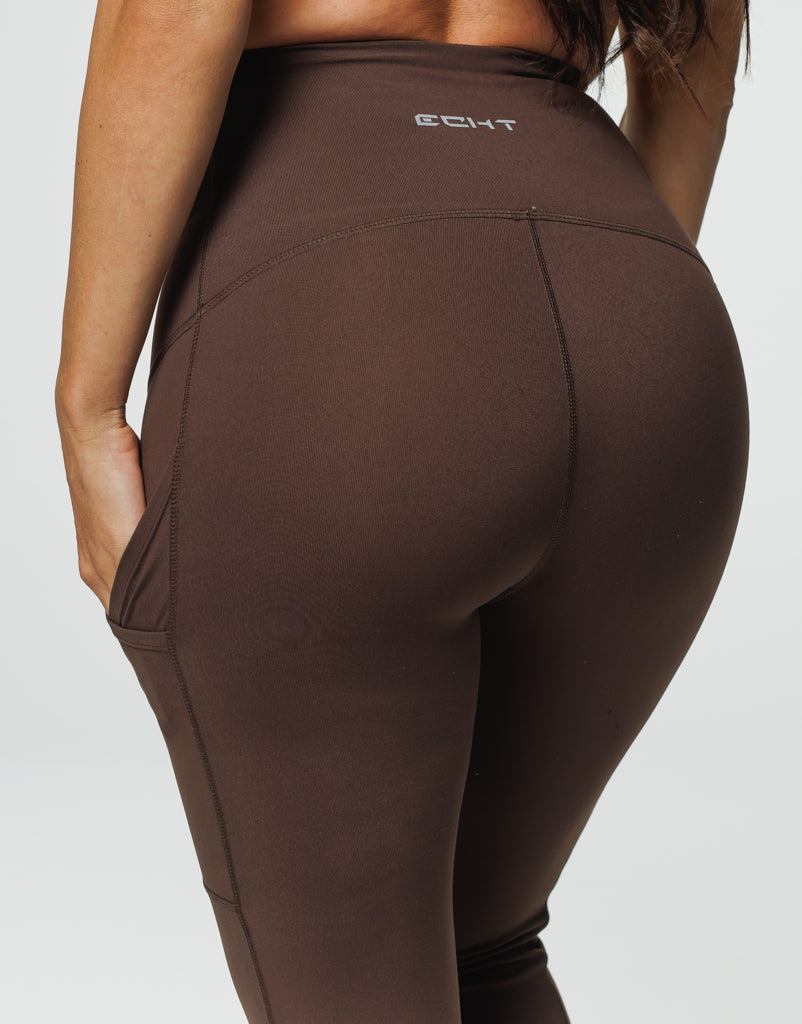 Maternity Pocket Leggings - Fudge Brown