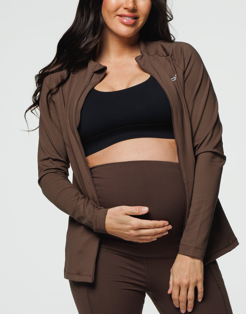 Maternity Pocket Leggings - Fudge Brown