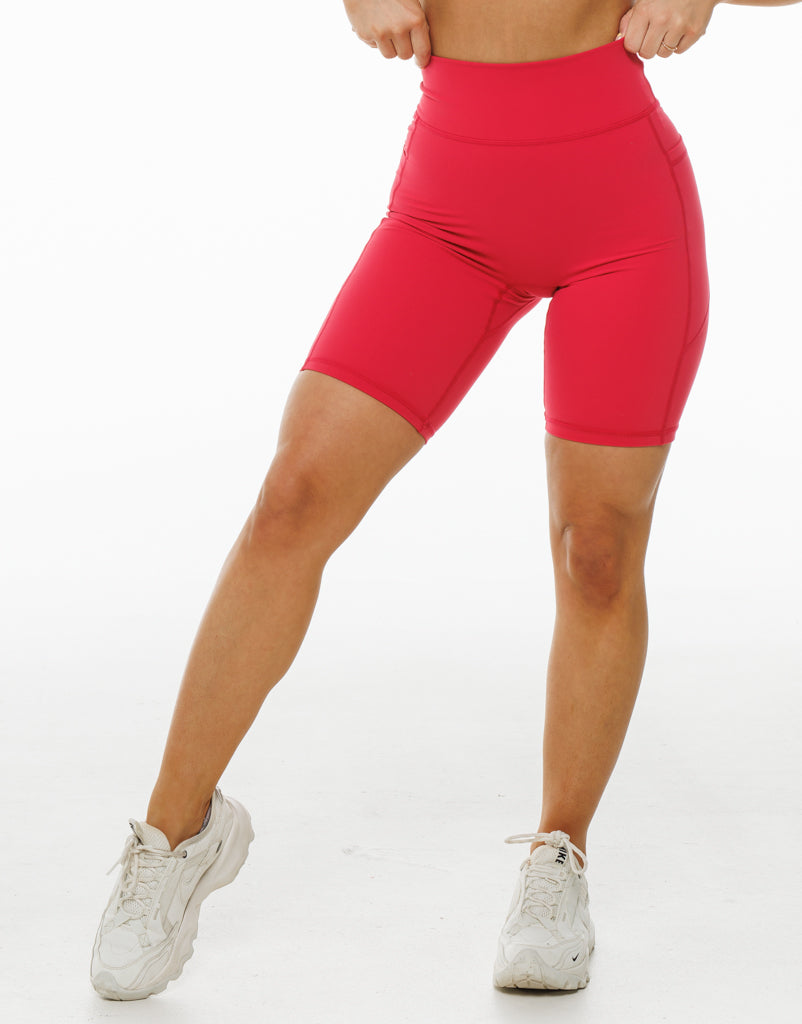 Ascend Pocket Shorts - Magenta Red