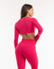 Echt Ribbed Cropped Long Sleeve - Bright Pink