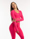 Echt Ribbed Cropped Long Sleeve - Bright Pink