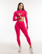 Echt Ribbed High Cut Long Sleeve - Bright Pink