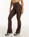 Flare Scrunch Leggings - Fudge Brown