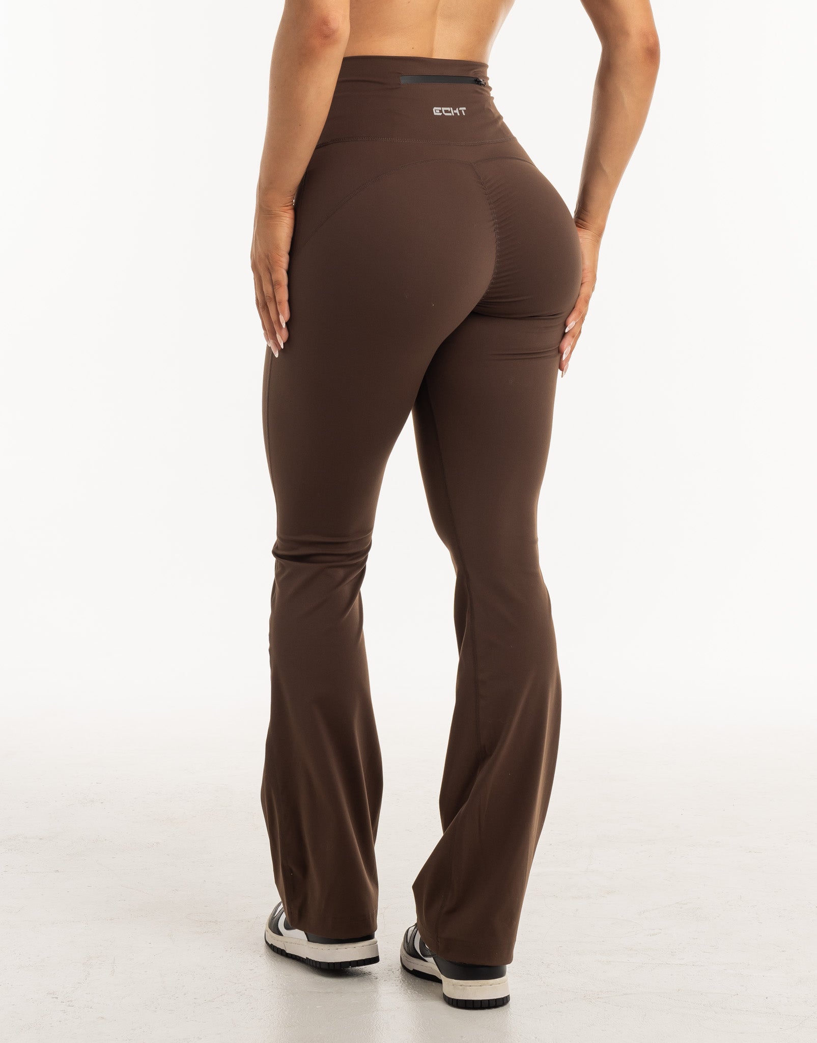 Flare Scrunch Leggings - Fudge Brown