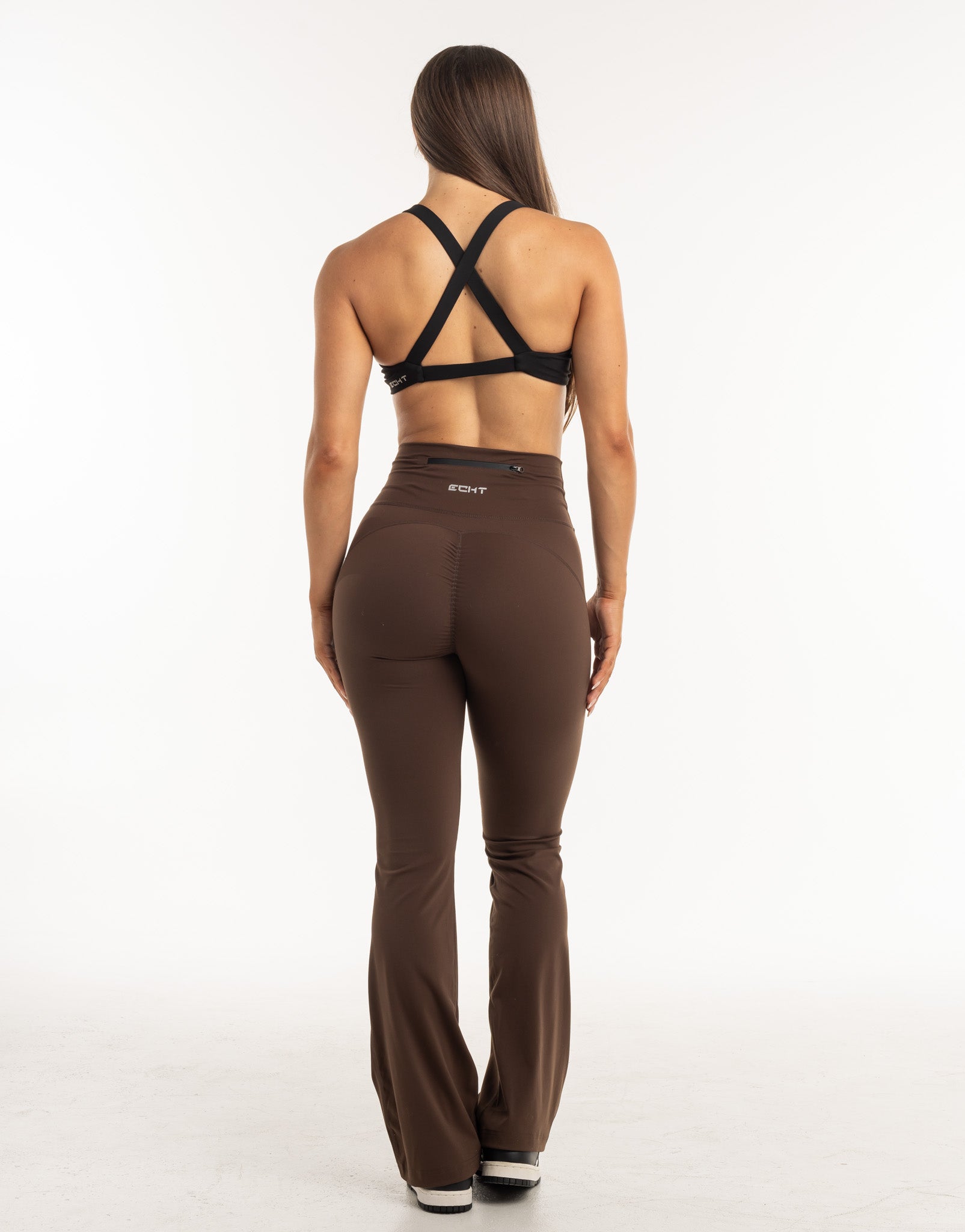 Flare Scrunch Leggings - Fudge Brown