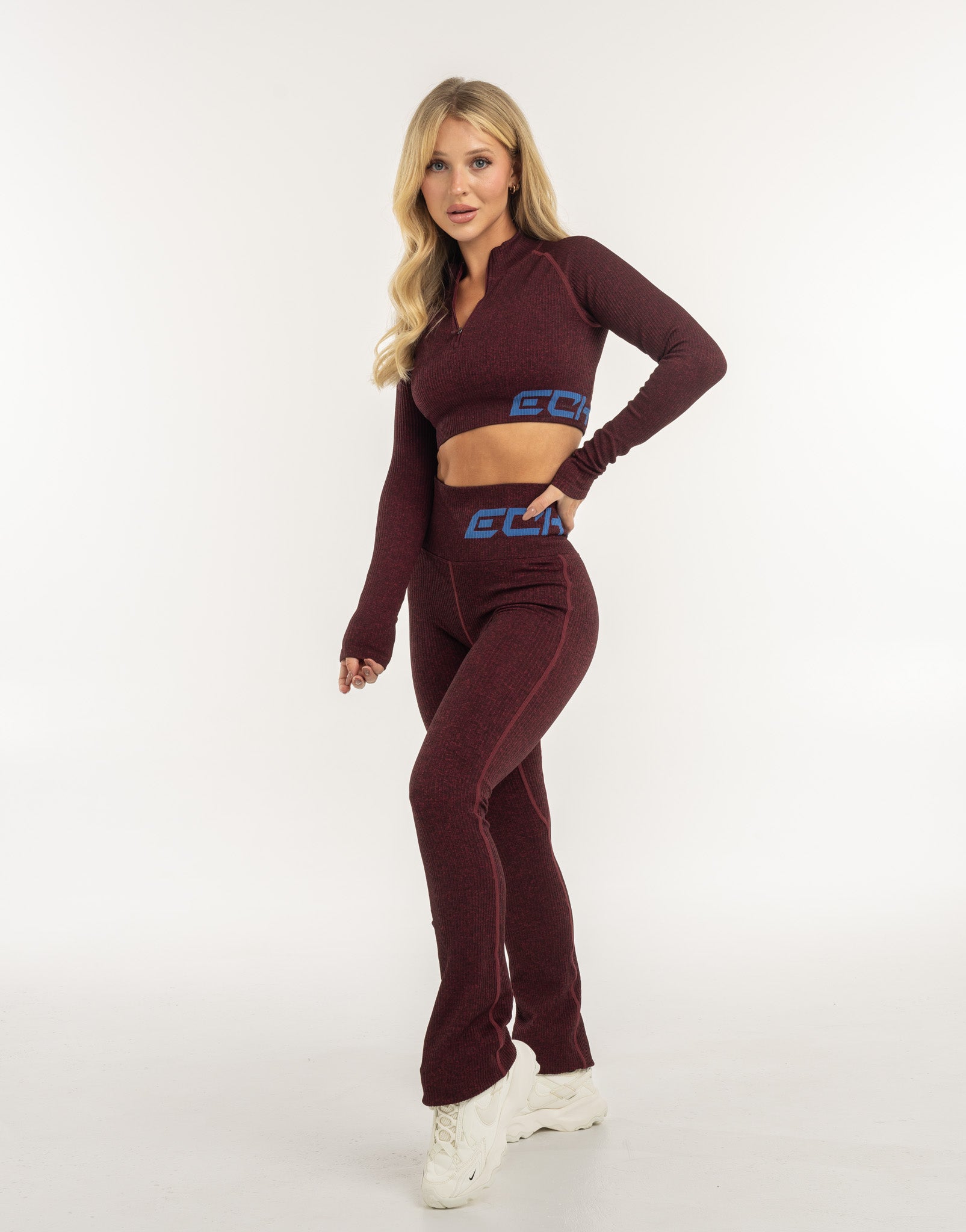 Arise Comfort Flare Leggings - Magenta Marl