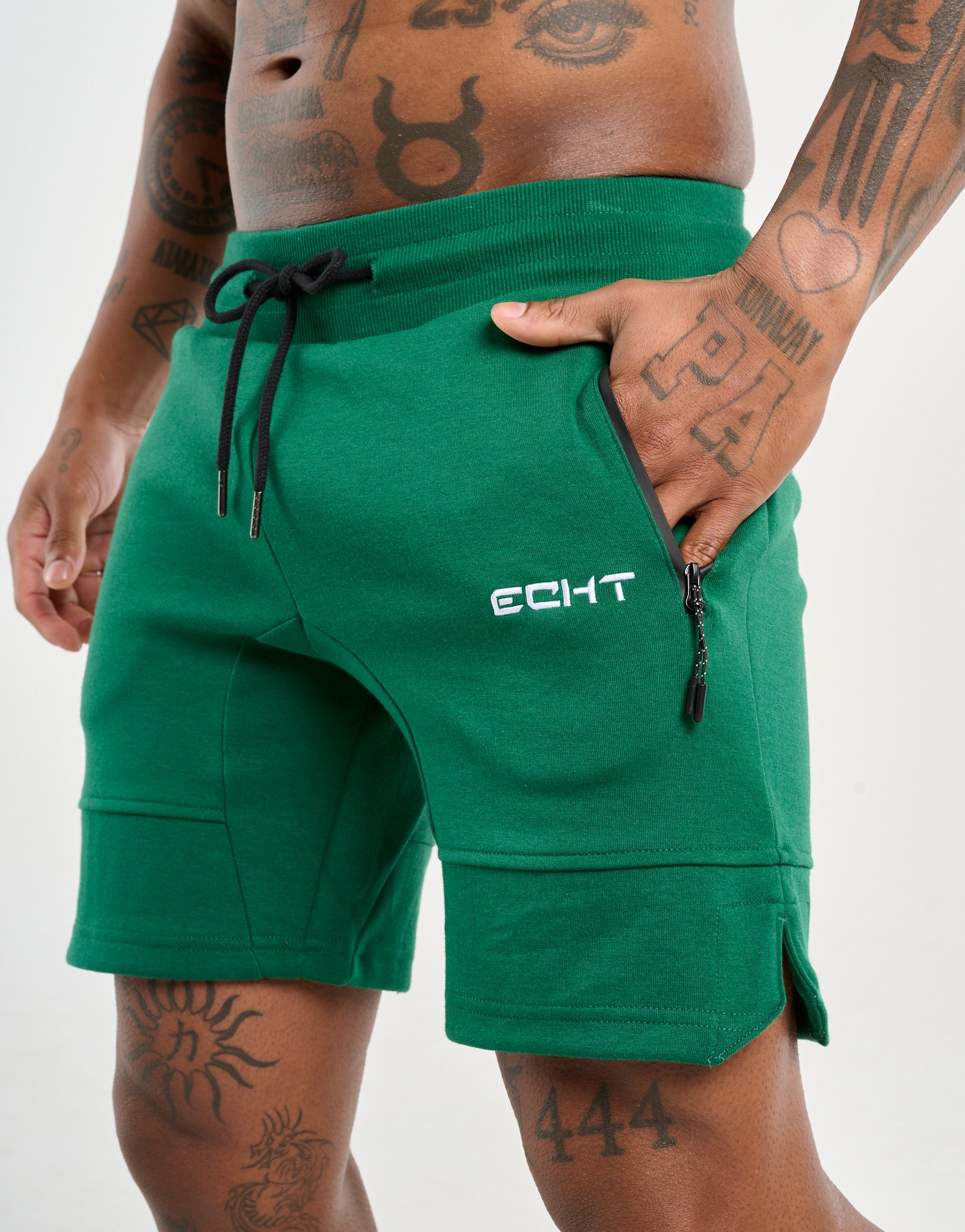 Echt Force Knit Shorts - Forest Green